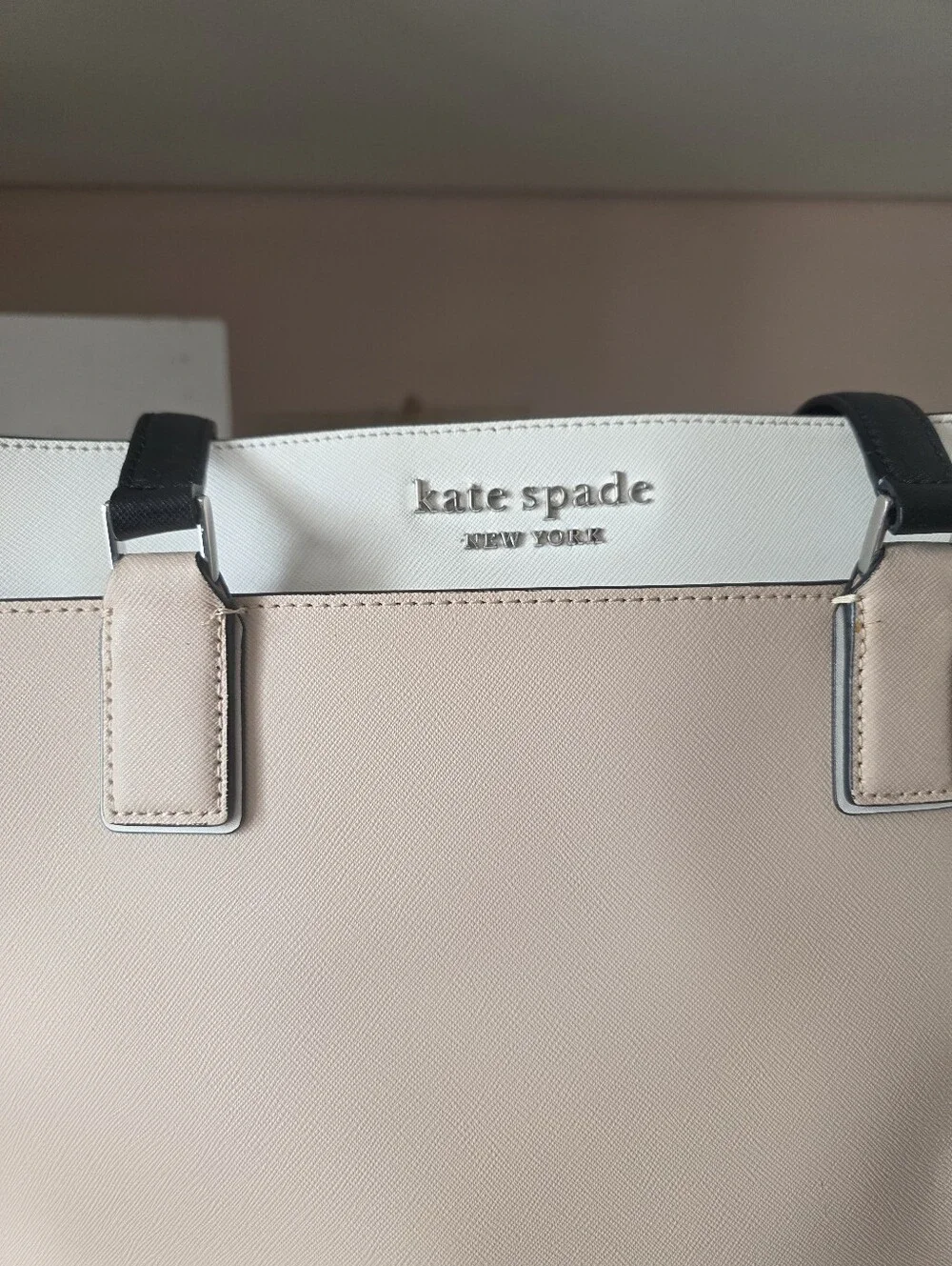 kate spade Pale Pink & Cream Structured Tote